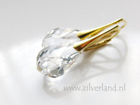 Zilveren Oorbellen met Swarovski Helix &quot;Crystal&quot; - Verguld