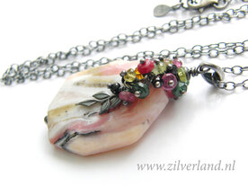 Zilveren Ketting met Roze Opaal