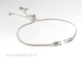 Sterling Zilveren Armband met Stopper met Siliconen Binnenring