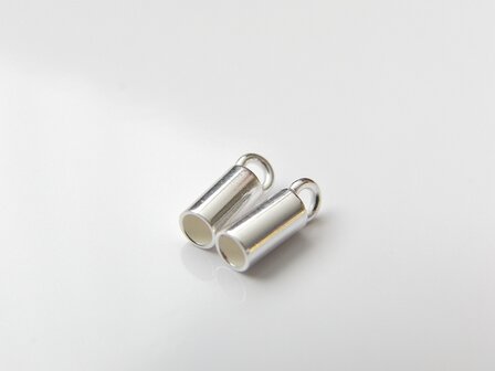 2 Stuks 2,5mm Sterling Zilveren Eindstuk