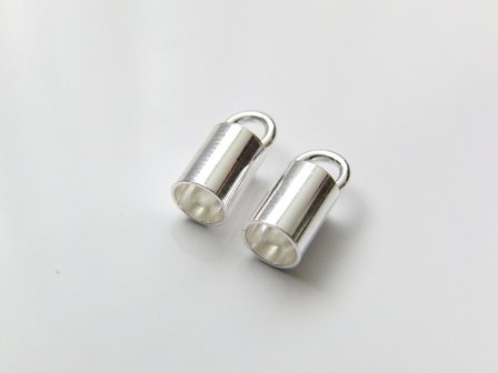 2 Stuks 4,5mm Sterling Zilveren Eindstuk