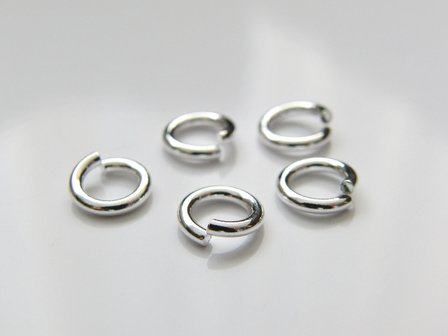 10 Stuks 1,50x8,0mm Sterling Zilveren Montagering