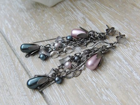 Zilveren Oorbellen met Swarovski Parels &quot;With Pearls&quot;