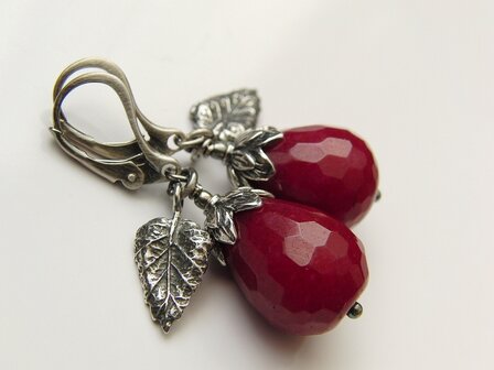 Zilveren Oorbellen met Jade