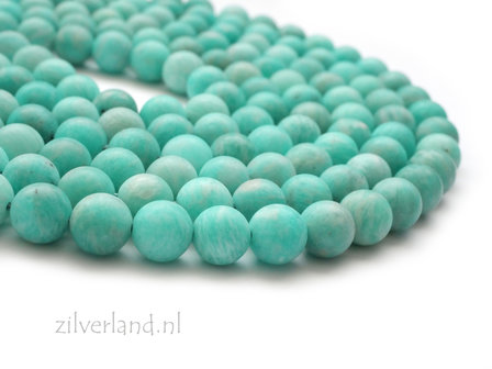 8mm Amazoniet Edelstenen Kralen- Mat