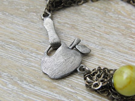 Zilveren Armband met Groene Onyx Halfedelstenen &quot;Apple&quot;