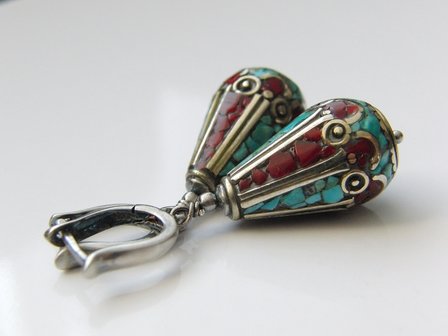 Handgemaakte Oorbellen met Kralen uit Tibet