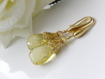 Zilveren Oorbellen met Beryl