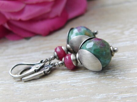 Edelstenen Oorbellen met Zoisiet &quot;Hidden Treasures&quot; 