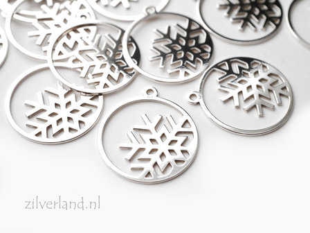 - Sterling Zilveren Hanger- Sneeuwvlok