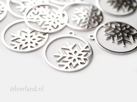 - Sterling Zilveren Hanger- Sneeuwvlok