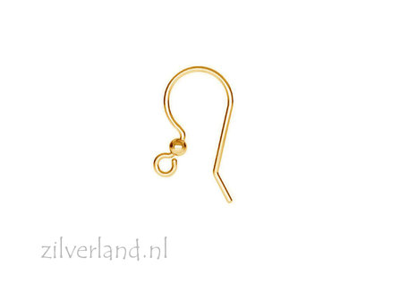 Sterling Zilveren Oorhaken- Klein, Verguld