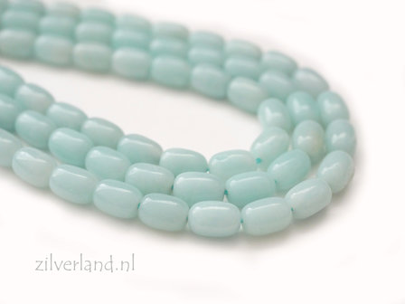 9mm x 6,5mm Amazoniet Edelstenen Kralen- Barrel