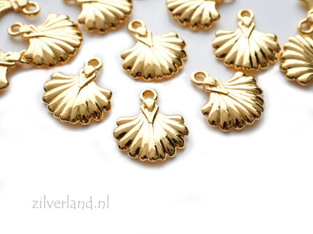 Sterling Zilveren Hanger- Schelpje Verguld