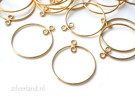 2 Stuks Sterling Zilveren Chandelier- Verguld