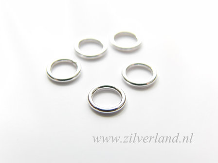 10 Stuks 0,80x5,60mm Gesloten Sterling Zilveren Montagering
