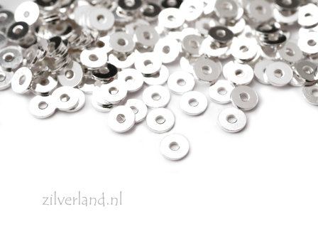 50 Stuks 3mm Sterling Zilveren Spacers- Schijfjes
