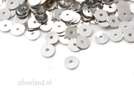 50 Stuks 4mm Sterling Zilveren Spacers- Schijfjes