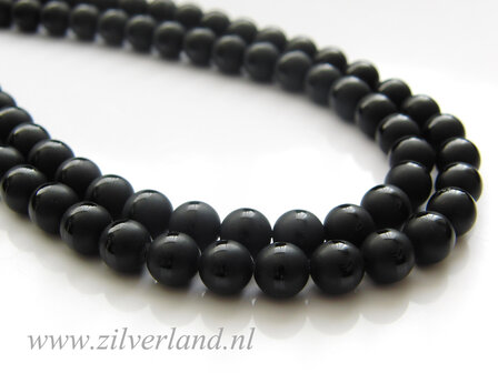 8mm Onyx Edelstenen Kralen- Mat/Glad