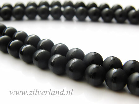 8mm Onyx Edelstenen Kralen- Mat/Glad