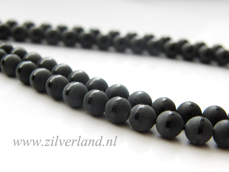 6mm Onyx Edelstenen Kralen- Mat/Glad