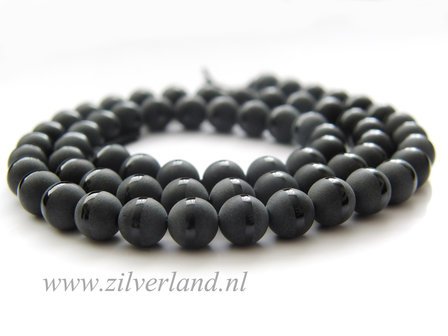 6mm Onyx Edelstenen Kralen- Mat/Glad