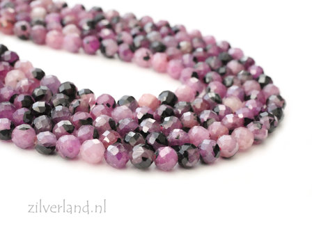 4mm Robijn Edelstenen Kralen- Facet