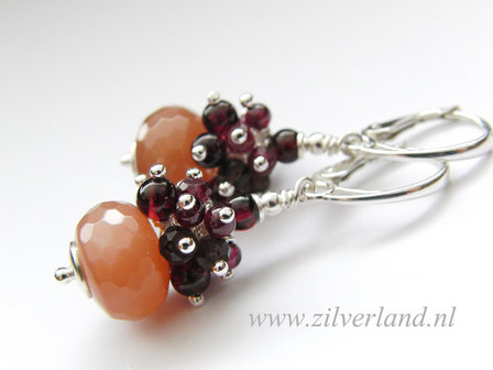 - Sterling Zilveren Oorbellen met Zonnesteen