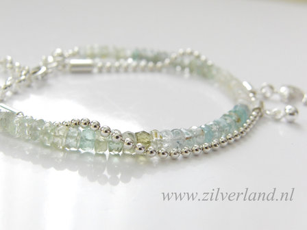 Sterling Zilveren Armband met Aquamarijn- Dolfijn