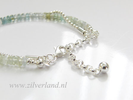 Sterling Zilveren Armband met Aquamarijn- Dolfijn