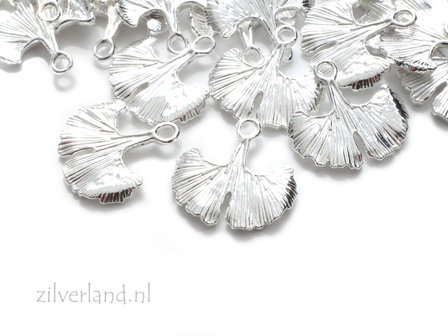 Sterling Zilveren Hanger- Ginkgo Blad