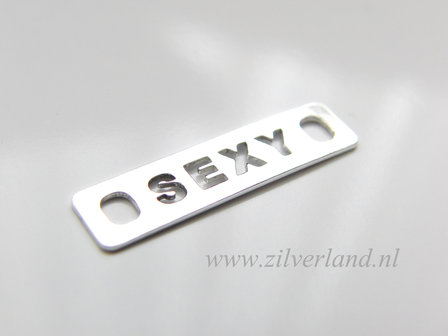 Sterling Zilveren Tussenstuk/Connector- &quot;Sexy&quot;