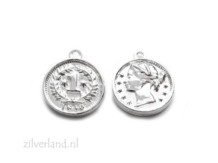 Sterling Zilveren Hanger Munt