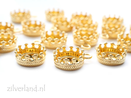 Sterling Zilveren Hanger- Kroon Verguld