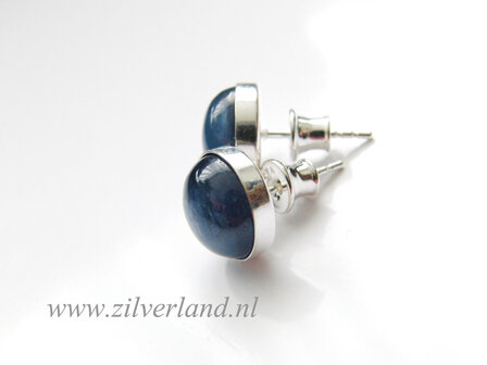 Sterling Zilveren Oorstekers met Kyaniet