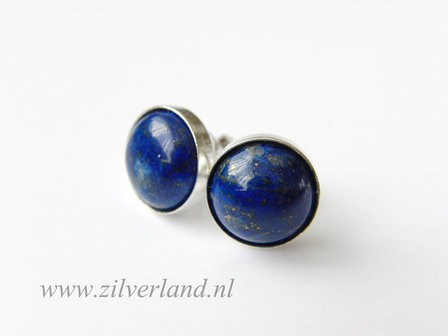 Sterling Zilveren Oorstekers met Lapis Lazuli