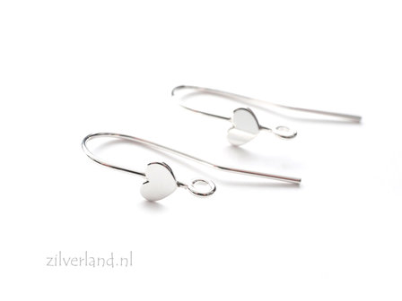 Sterling Zilveren Oorhaken- Hartjes