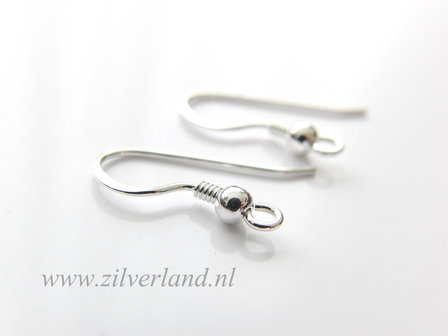 Sterling Zilveren Oorbelhaken met Balletje