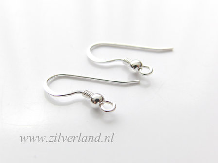 Sterling Zilveren Oorbelhaken met Balletje