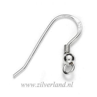 Sterling Zilveren Oorbelhaken met Balletje