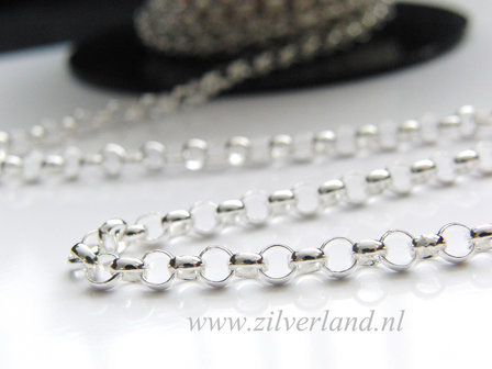 1 Meter Sterling Zilveren Jasseron- 4mm Rolo