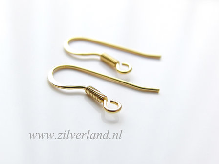 Sterling Zilveren Oorbelhaakjes- Verguld