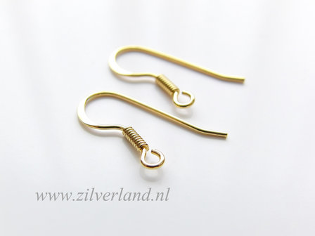 Sterling Zilveren Oorbelhaakjes- Verguld