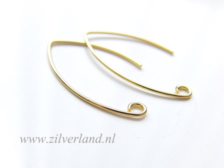 Sterling Zilveren Oorbelhaken- Verguld