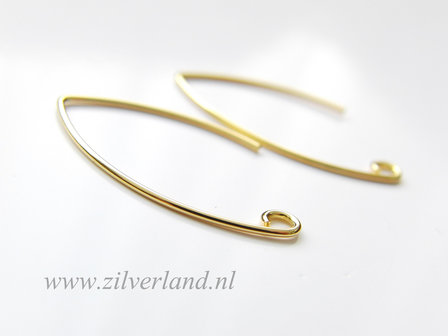 Sterling Zilveren Oorbelhaken- Verguld
