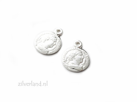 Sterling Zilveren Hangertje- Munt