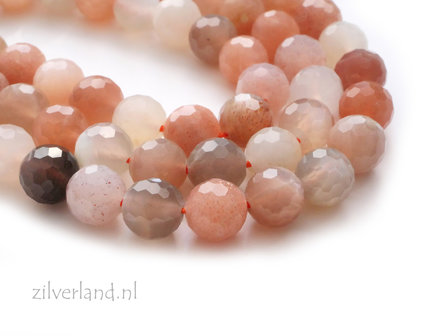 8mm Maansteen Edelstenen Kralen- Facet, A Kwaliteit