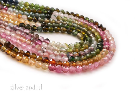 3,6mm Toermalijn Edelsteen Kralen- Facet