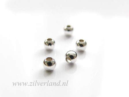 50 Stuks 4mm Sterling Zilveren Kralen