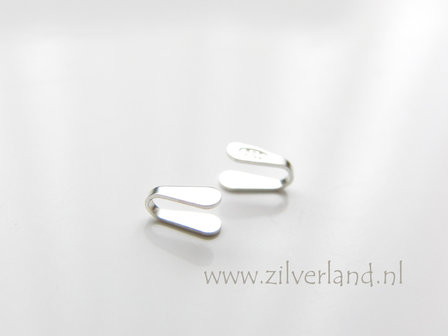 10 Stuks 2mm Sterling Zilveren Eindstuk